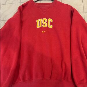 Nike Red USC Men's Crewneck Sweater